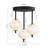 3-Light Oval Acrylic Dimmable LED Semi-Flush Mount