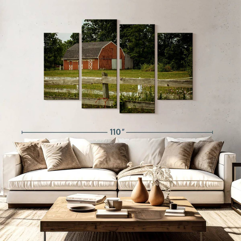 Lilie, ferme de campagne, grange, H 54 po x l 84 po