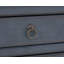Table de chevet 3 tiroirs, aucun assemblage requis, finition bleu velours côtelé