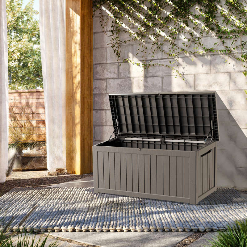 230-gallon light brown deck case, plastic, Brown