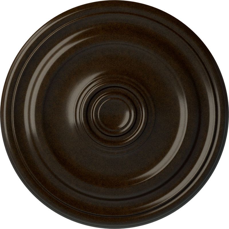 Endurathane Devon Ceiling Medallion, 15 3/4"OD x 1 1/2"P (Fits Canopies up to 3 5/8"), Hand-Painted Bronze Finish, Bronze