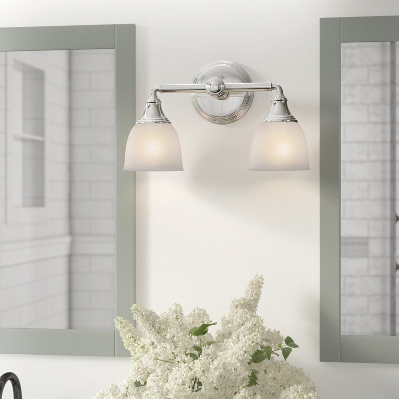 Éclairage pour salle de bain à intensité variable 2 lumières Devonshire, Chrome poli