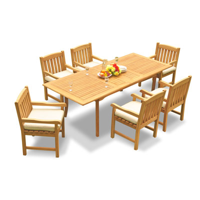 Devon Outdoor 7 - Piece Teak Dining Set