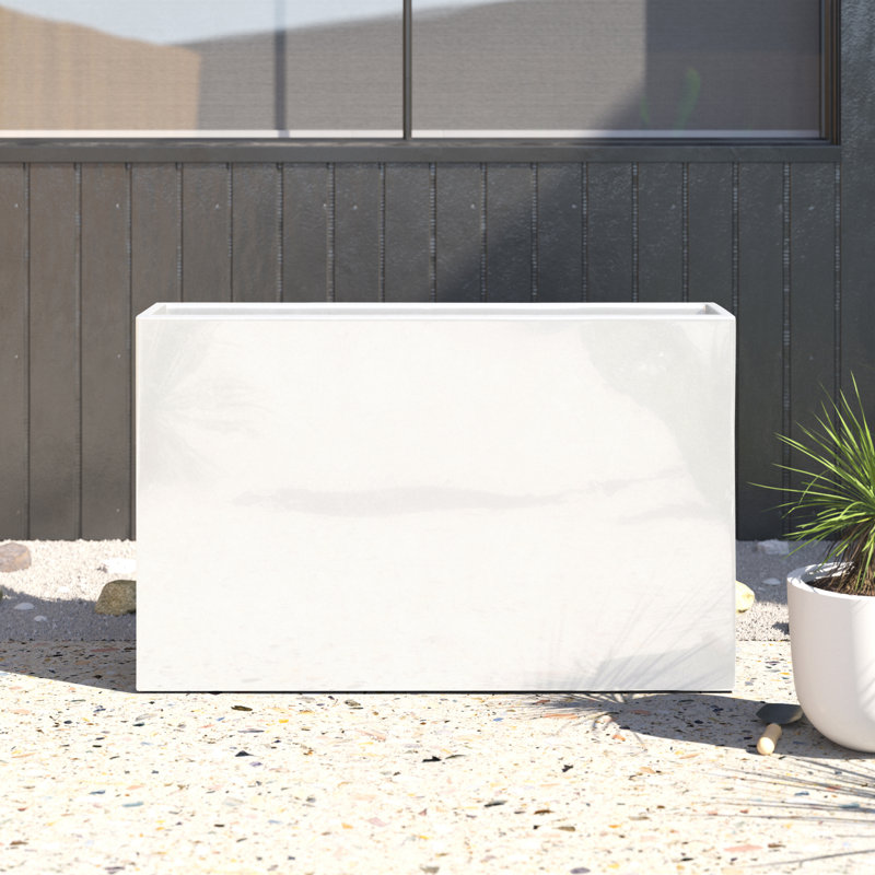 Connoisseur Handmade White Fiberglass Planter Box