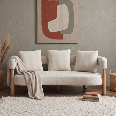3-Seater Modern Upholstered Sofa with Cushions
