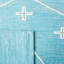 Tapis bleu sarcelle / ivoire tissé à plat à la main Holtby Southwestern-818999788