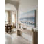 Triptyque sur toile texturé 3D en relief représentant une plage au bord de la mer