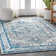 Lazaro Modern Persian Vintage Medallion Light Gray/Blue Rug