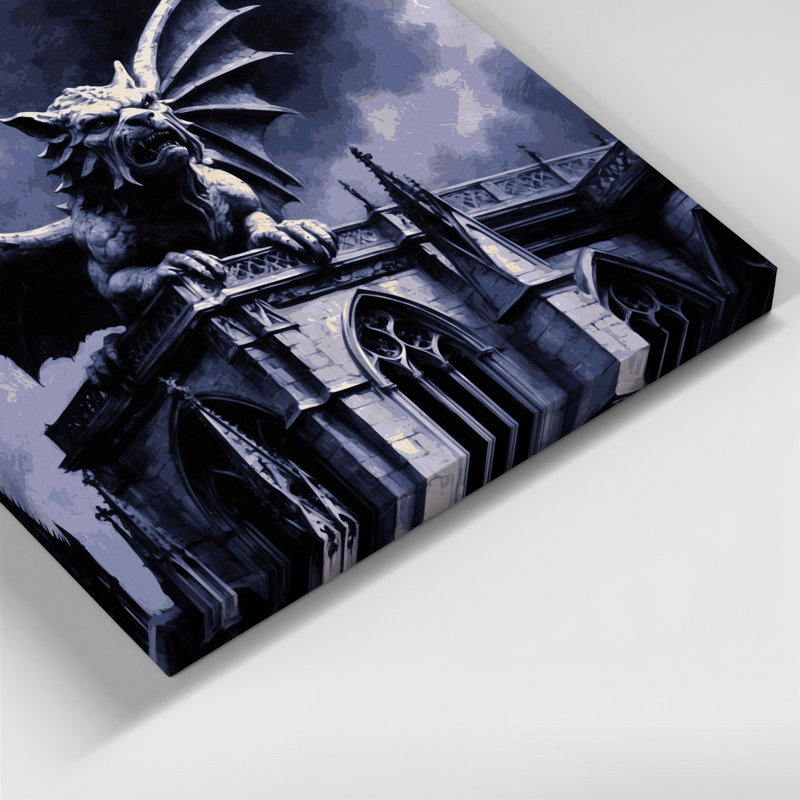 Art mural sur toile Sci Fi Gargoyle, H 20 po x l 30 po