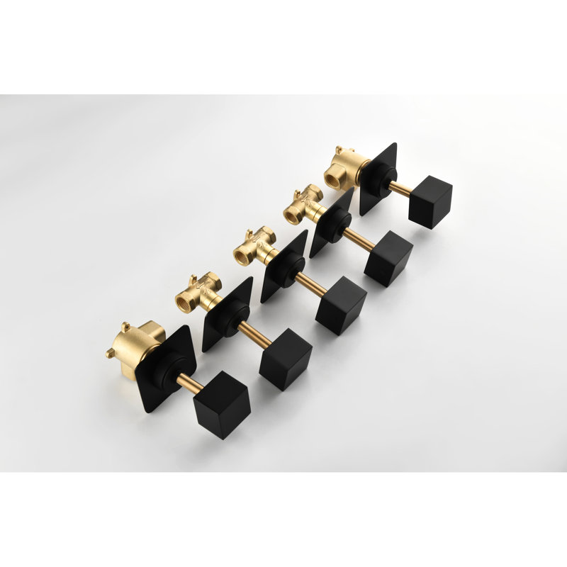 3/4" Cast Metal Volume Control Valve - Extra High Flow Shower Valve, Adjustable Brass Handle, Corrosion Resistance Coating Applied, Rust Proof, Easy Installation, Matt Black Control, Enhancement,