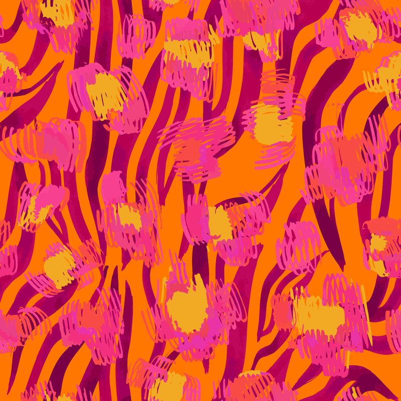 Impression sur toile Tinley, H 30 po x l 30 po, Rose / orange