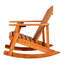 Chaise berçante Adirondack en bois d'acacia brun clair Kiawah Classic-777772752