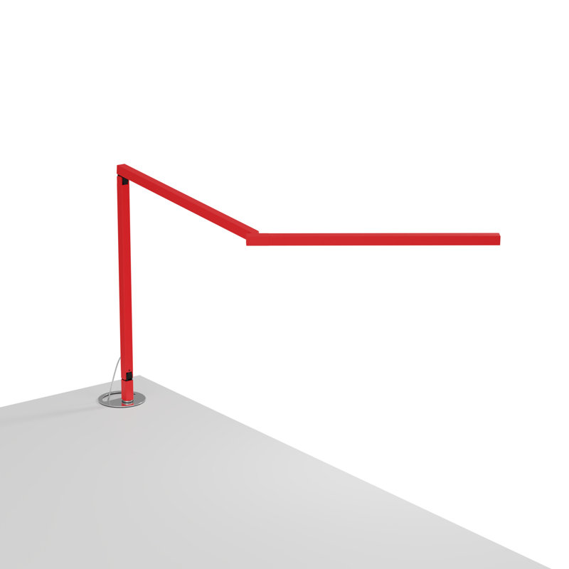 Lampe de bureau Z-Bar Gen 4 avec œillets, 3 500K, H 12,5 po x l 25,6 po x P 3 po, Rouge mat