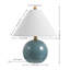 Lampe de table en céramique bleue avec abat-jour H 17,5 po Cassatt