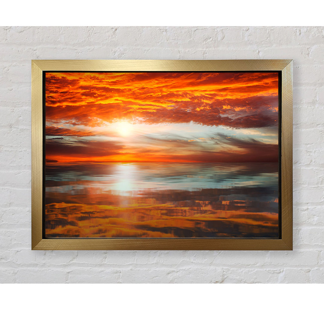 Reflections Of A Sunset Sky - Einzelne Bilderrahmen Kunstdrucke