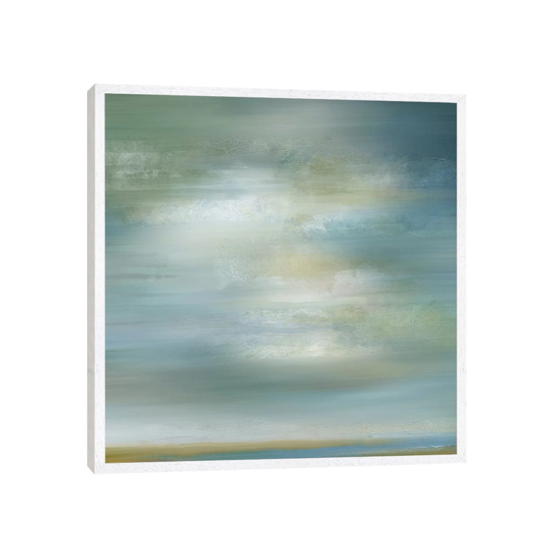 Misty Clouds - Painting on Canvas, White Framed, 66.04 cm H x 66.04 cm W