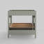 Meuble-lavabo simple 36 po Scalloped - Satin olive - Sans comptoir - Boutons en nickel brossé-123430958-123430957
