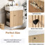 Meuble-lavabo mural de 21,6 po, poignée murale en or rose, porte ondulée, lavabo en céramique, un trou, fermeture en douceur, rangement latéral, look moderne pour meuble-lavabo compact avec petite salle de bain-1103534802