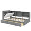 Lit plateforme simple avec tête de lit, tablettes et tiroirs de rangement-1322192791