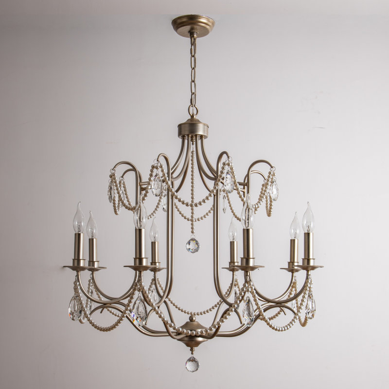 Lustre classique / traditionnel 6/8 lumières Velina Dimmalbe, H 29,9 po x l 29,5 po x P 29,5 po, 8 lumières