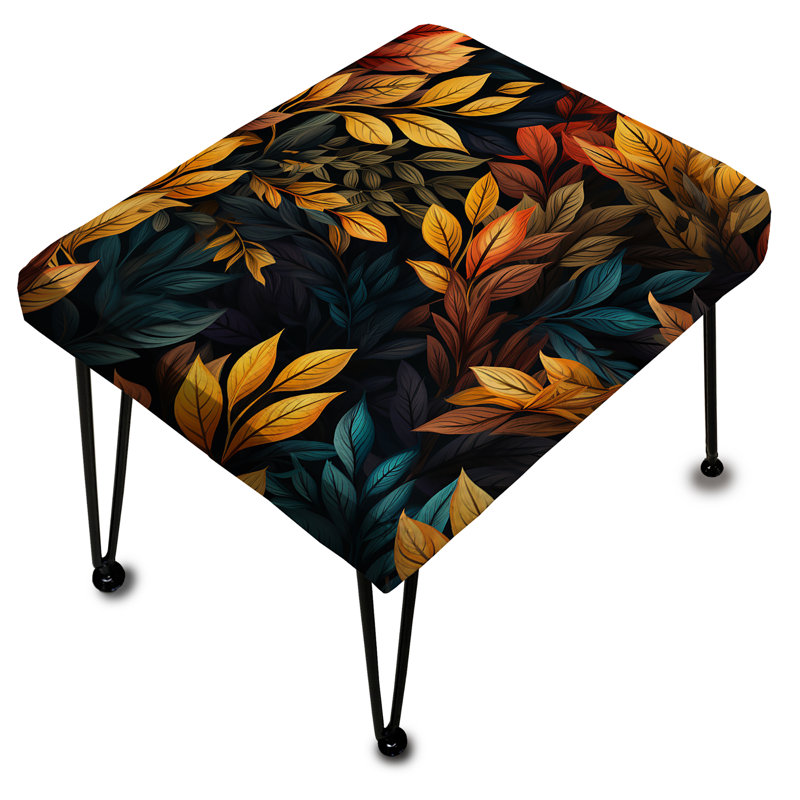 Yellow Rustic Autumn Leaves - Vintage Rectangle Ottoman