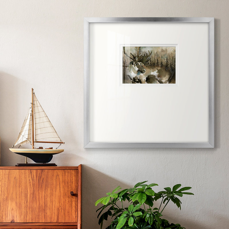 Lodge Twilight Iiimpemium, reproduction encadrée, H 17 po x l 17 po, Silver Framed Paper
