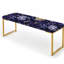 Banc rembourré Regal mauve et bleu luxueux Opulence-135652726