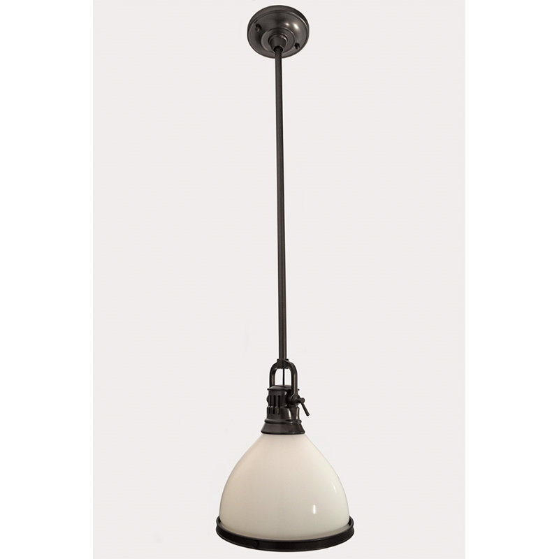 Luminaire suspendu 1 lumière Randolph, 10 po, Nickel satiné