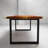 Dunwoody Walnut Solid Wood Top Metal Base Dining Table-188439539