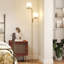 HOMCOM Floor Lamp with 3 Colour Temperatures, Modern Standing Lamp, Gold