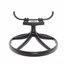 Ensemble de salle à manger 5 pièces en aluminium coulé résistant aux intempéries, comprenant 4 chaises pivotantes et une table rectangulaire avec cadre noir-601795272
