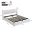 Upholstered Storage Bed With Adjustable Headboard, USB And LED PU-1348313336-1348313339