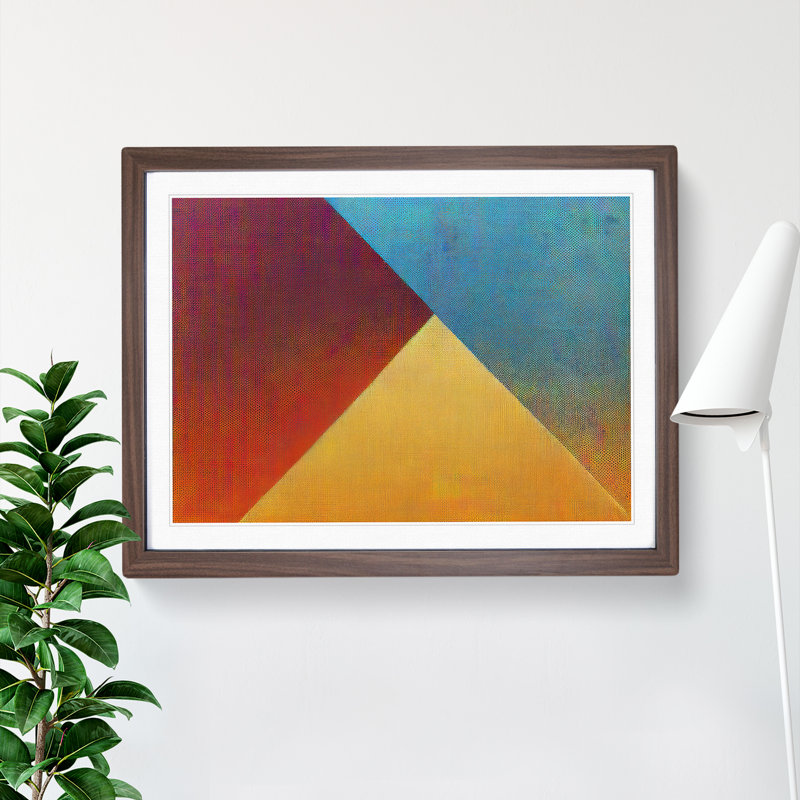 Halftone Vol.1 Abstract - Single Picture Frame Painting, 34cm H x 46cm W x 2cm D, Walnut