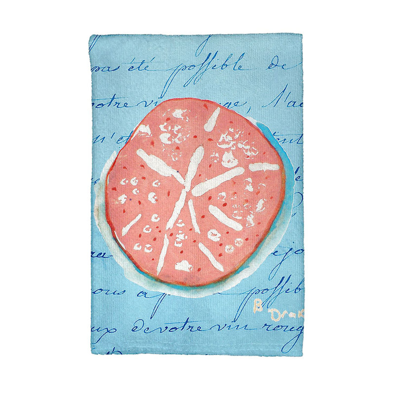 Serviette de thé en corail en dollar de sable