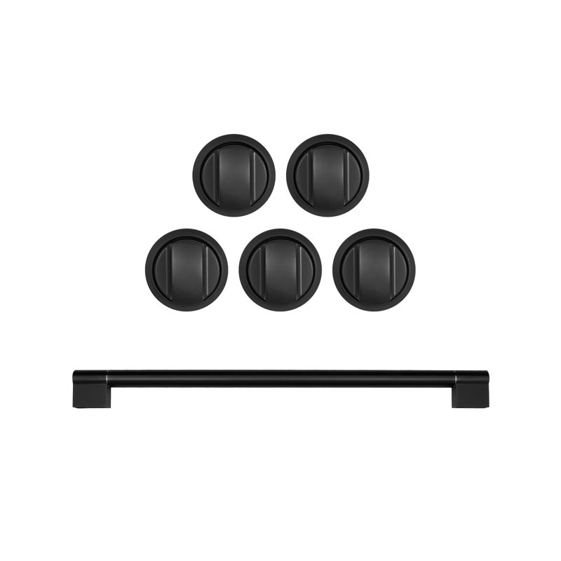 Ensemble de poignée et bouton, Noir brossé