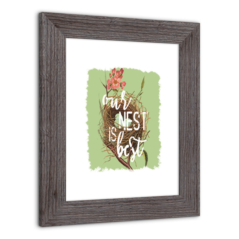 «Our Best Nest», reproduction encadrée, H 14 po x l 11 po x P 0,75 po