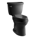 Cimarron Comfort Height Two-Piece Elongated 1.28 GPF Toilet with Aquapiston Flush Technology and Left-Hand Trip Lever