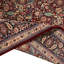 Hand Knotted Wool Oriental Area Rug in Navy And Wine