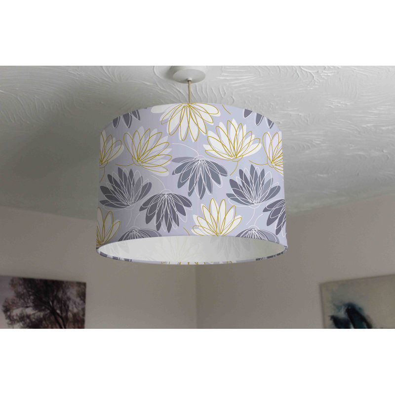 Cotton Drum Pendant Shade ( Uno ), 25cm H x 40cm W x 40cm D