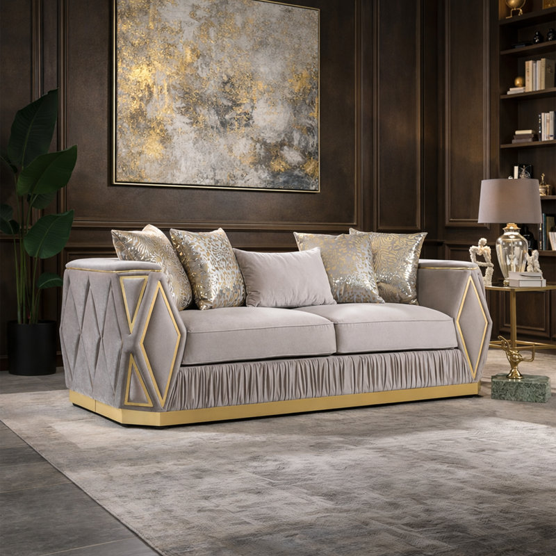 Canapé Dulaney taupe, Gris