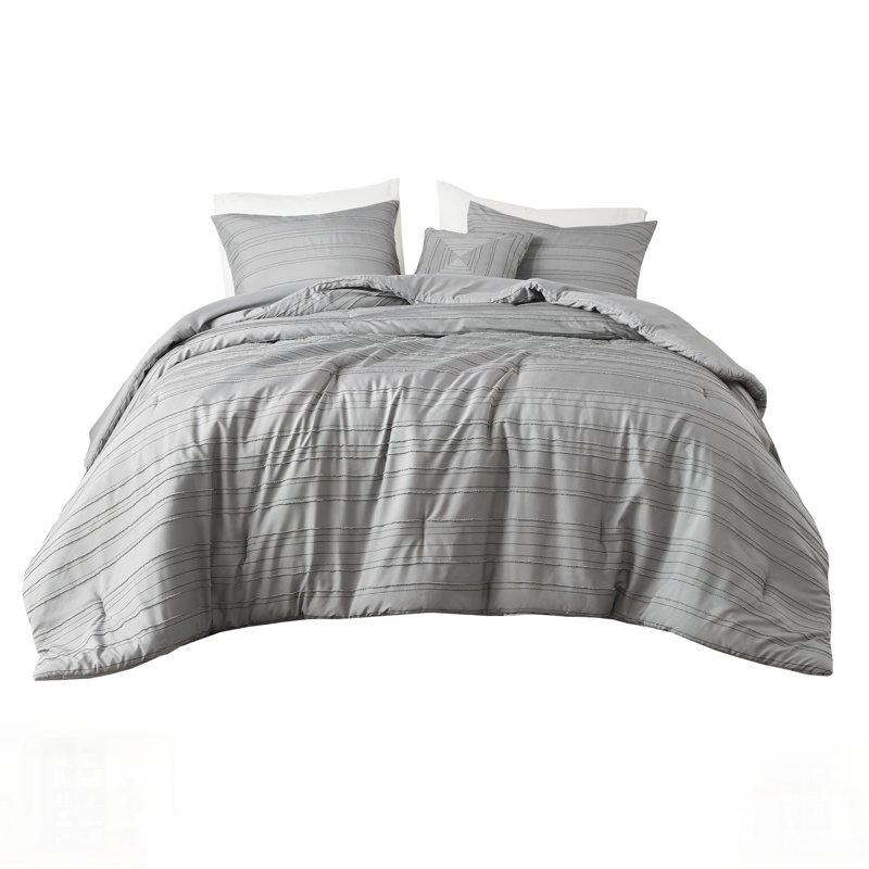 Ensemble d'édredon en jacquard Cationic, Édredon pour lit simple / simple TG + 2 pièces s