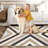 Chevron Machine Washable Rug with Rubber Backing for Living Room Geometric Non-Slip Dining Room Rug for Bedroom Floor Carpet for Office Nursery Playroom-1444417465