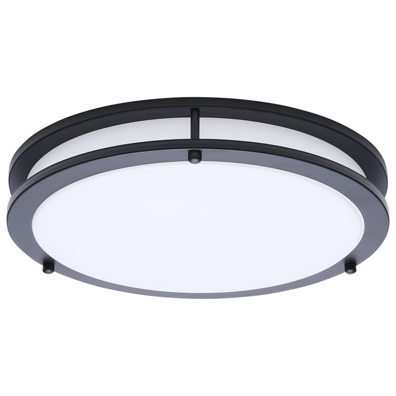  Plafonnier encastré à DEL Norrine 27K / 3K / 35K / 4K / 5K, Noir, H 2,13 po x l 12,99 po x P 12,99 po