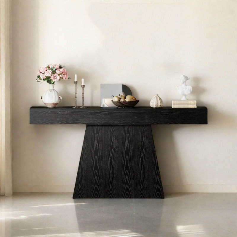Console campagne rétro, H 35,43 po x l 55,12 po x P 11,81 po
