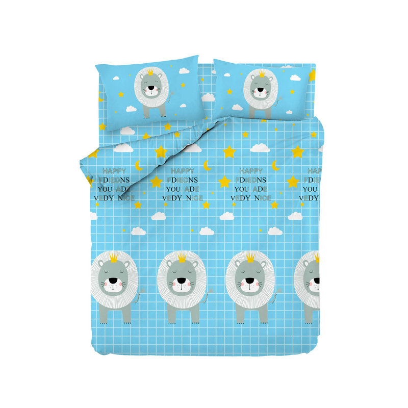 Ensemble de housse de couette 100% coton 3 pièces Jakaleb
