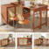 360° Expandable Rotating Bar Table With Storage Cabinet