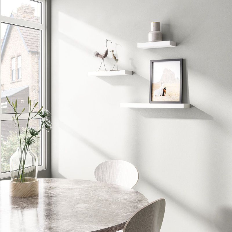Ensemble de tablettes flottantes de 3 pièces Chelsea, Blanc