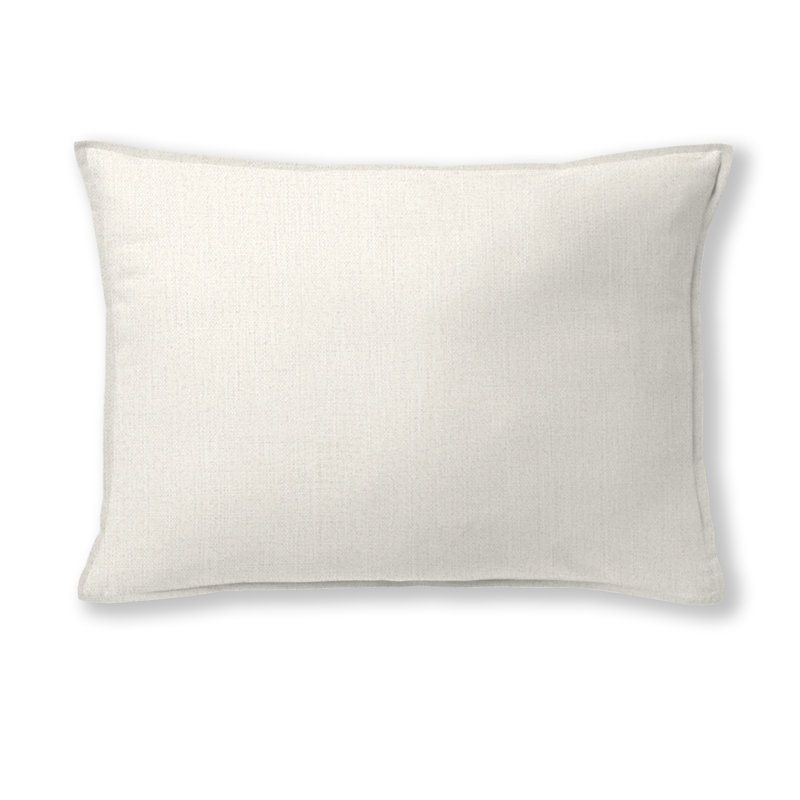 Housse et insert de coussin rectangulaire 100% polyester London, 14"H x 20"W, Perle