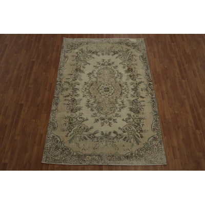 Distressed Anatolian Turkish Area Rug 6x9