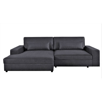 Faux Leather L-Shaped Sectional